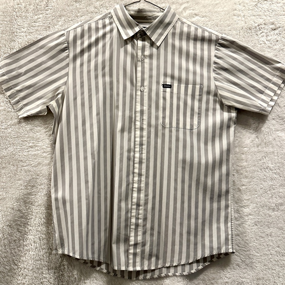 Brixton Button Up Blue Shirt Mens Size Small